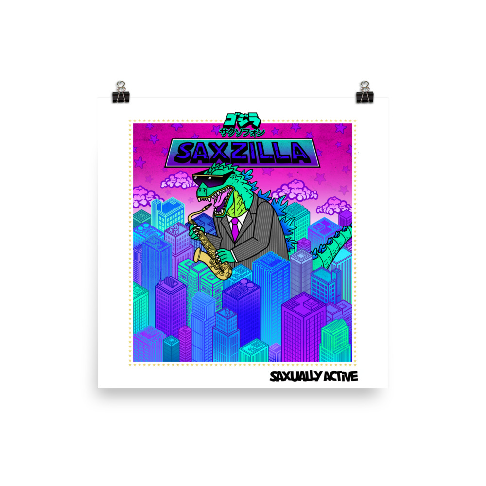 Saxzilla Poster