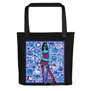 Sax Kitten Tote bag
